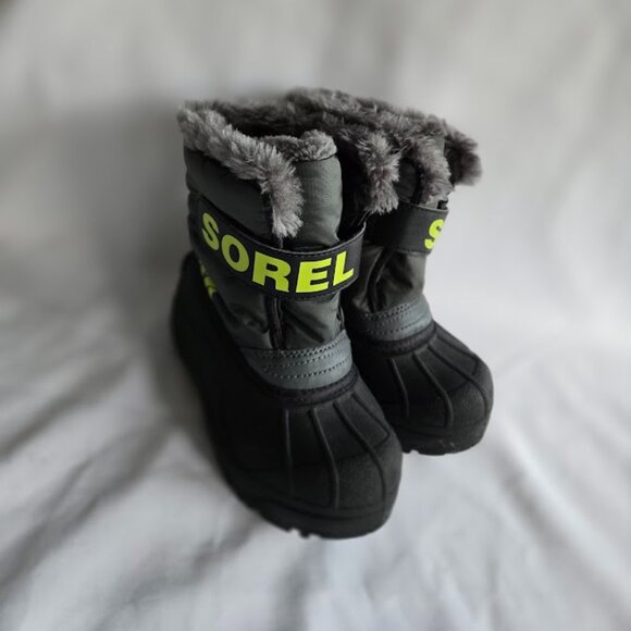 Sorel Kids Snow Commander Boot - Black Gray - Toddler size 11 - EUC - Picture 1 of 6